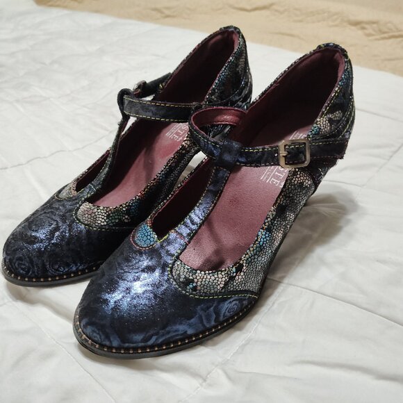 L'ARTISTE MAZIE SHOES - NAVY MULTI / EU 39 / US 8.5 - Picture 4 of 7